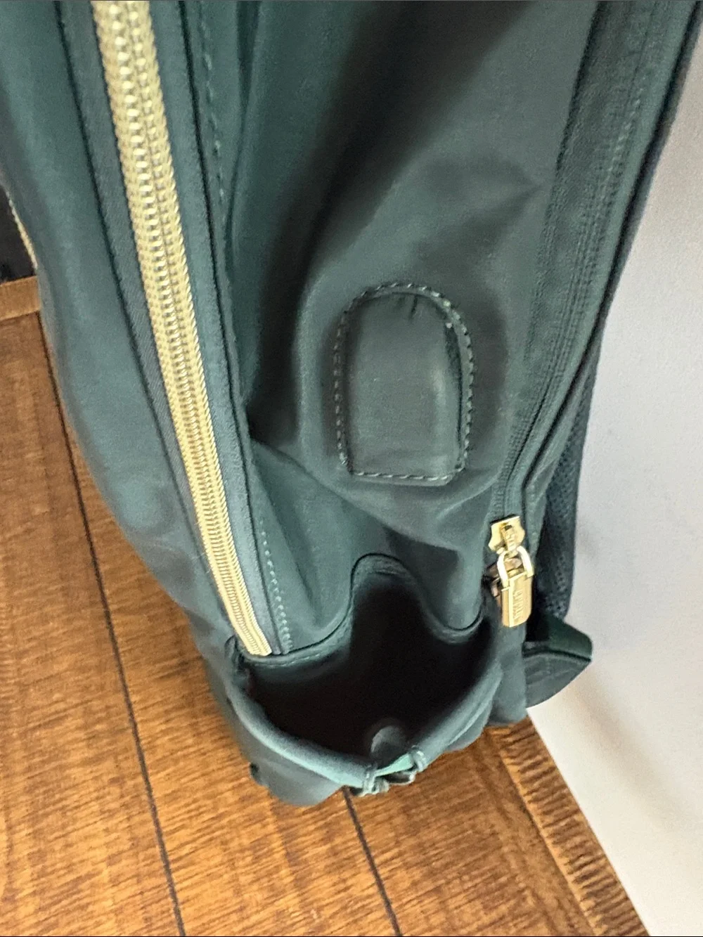 Lovevook Women’s Green Backpack with Gold Hardware